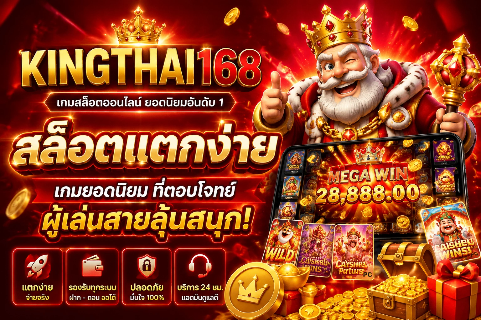สล็อตแตกง่าย kingthai168 เกมยอดนิยมที่ตอบโจทย์ผู้เล่นสายลุ้นสนุก